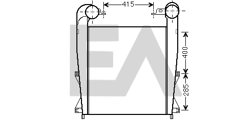 Intercooler, compresor 36A59017 EACLIMA