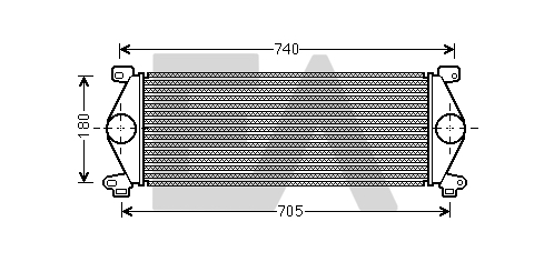 Intercooler, compresor 36A60010 EACLIMA