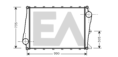 Intercooler, compresor 36A76001 EACLIMA