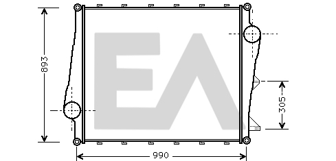 Intercooler, compresor 36A76002 EACLIMA