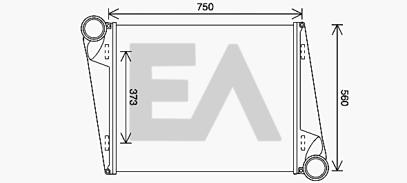 Intercooler, compresor 36A76007 EACLIMA