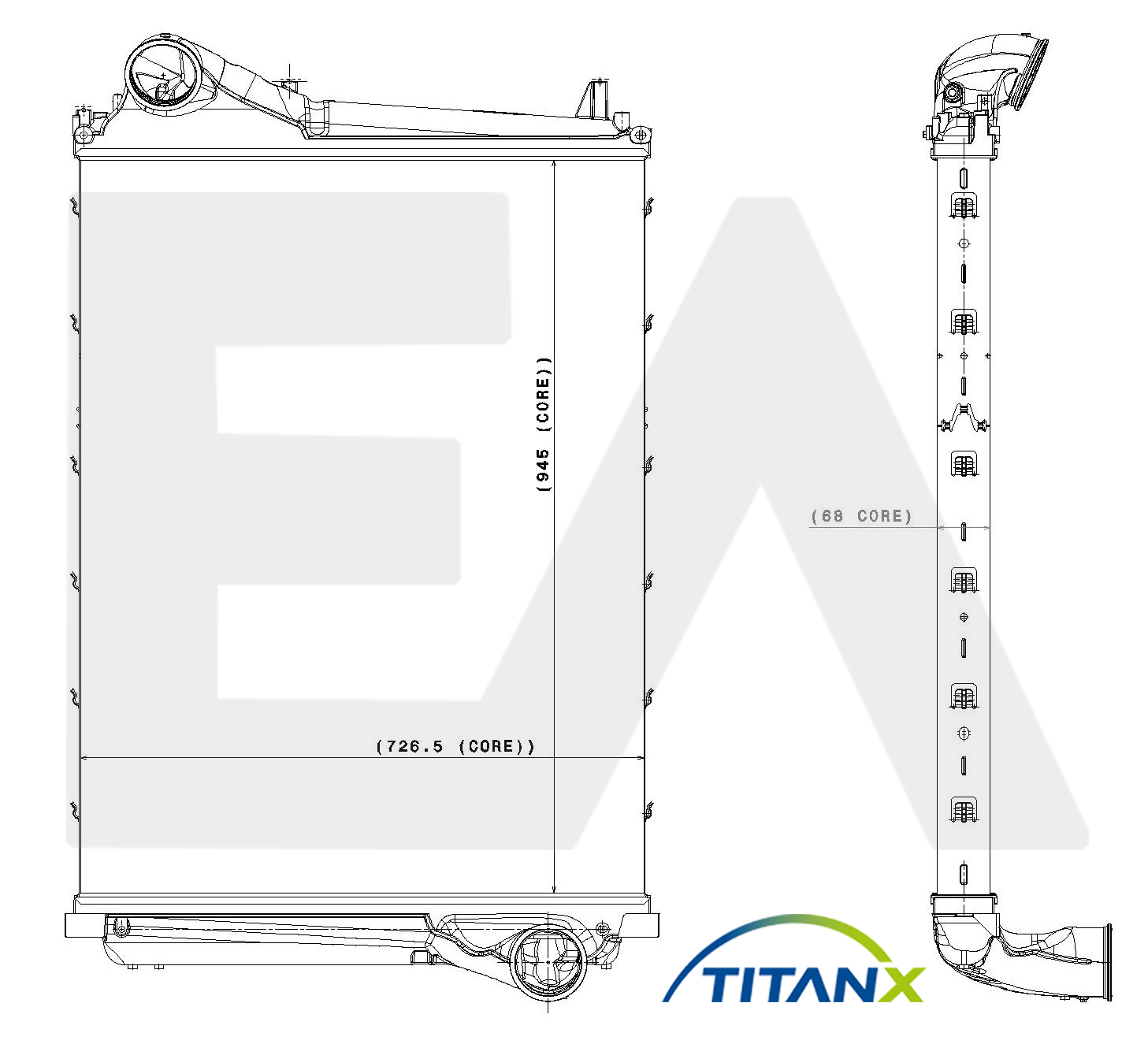 Intercooler, compresor 36A76008T EACLIMA