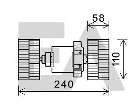 Electromotor, ventilatie interioara 42A45002 EACLIMA