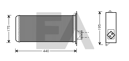 Schimbator caldura, incalzire habitaclu 45C30001 EACLIMA