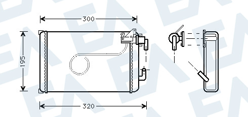 Schimbator caldura, incalzire habitaclu 45C30014 EACLIMA