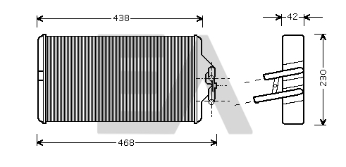 Schimbator caldura, incalzire habitaclu 45C45002 EACLIMA