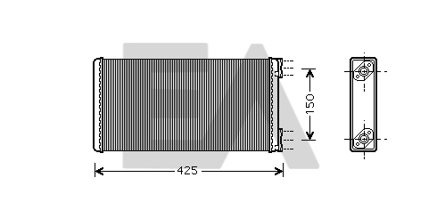 Schimbator caldura, incalzire habitaclu 45C47002 EACLIMA