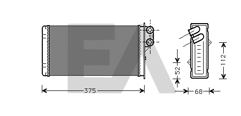 Schimbator caldura, incalzire habitaclu 45C59001 EACLIMA