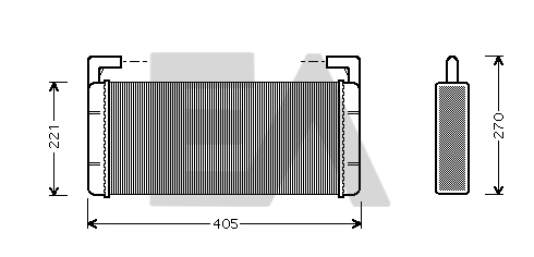 Schimbator caldura, incalzire habitaclu 45C59004 EACLIMA