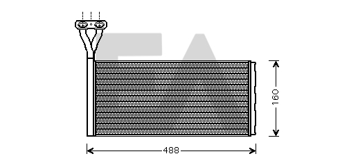 Schimbator caldura, incalzire habitaclu 45C63002 EACLIMA