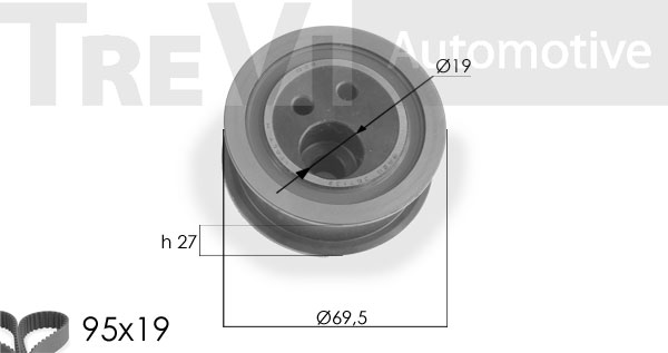 Set curea de distributie KD1098 TREVI AUTOMOTIVE