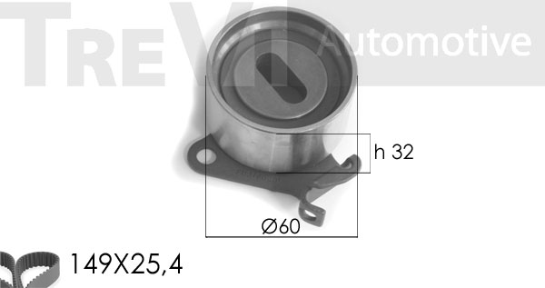 Set curea de distributie KD1165 TREVI AUTOMOTIVE