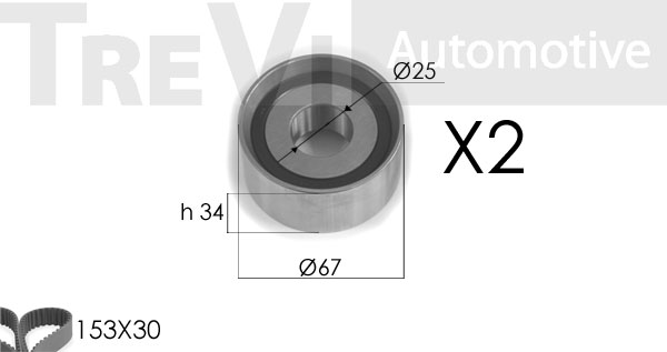 Set curea de distributie KD1218 TREVI AUTOMOTIVE