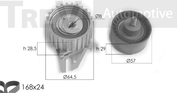 Set curea de distributie KD1228 TREVI AUTOMOTIVE