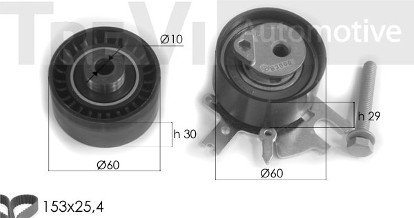 Set curea de distributie KD1283 TREVI AUTOMOTIVE