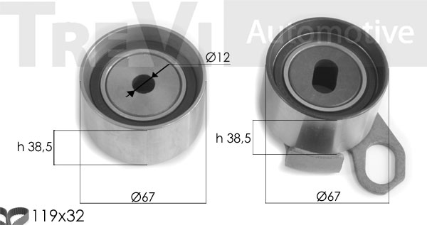 Set curea de distributie KD1343 TREVI AUTOMOTIVE