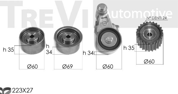Set curea de distributie KD1399 TREVI AUTOMOTIVE