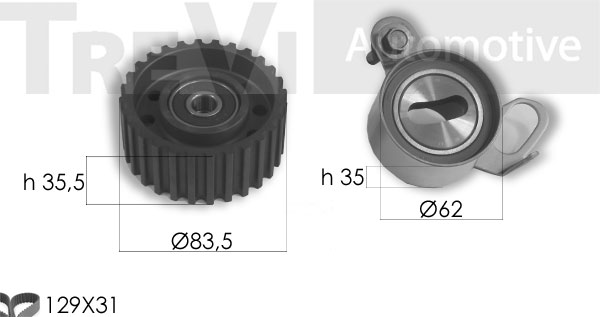 Set curea de distributie KD1409 TREVI AUTOMOTIVE