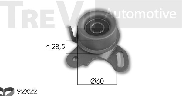 Set curea de distributie KD1412 TREVI AUTOMOTIVE