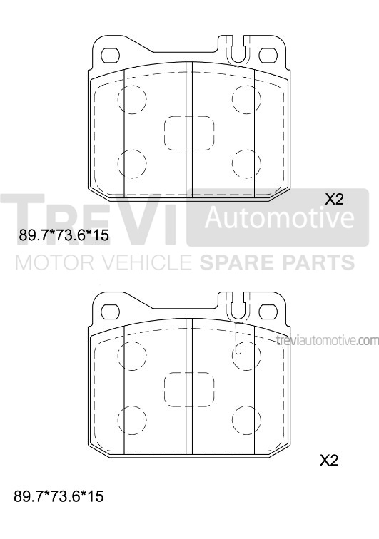 Set placute frana,frana disc PF1105 TREVI AUTOMOTIVE