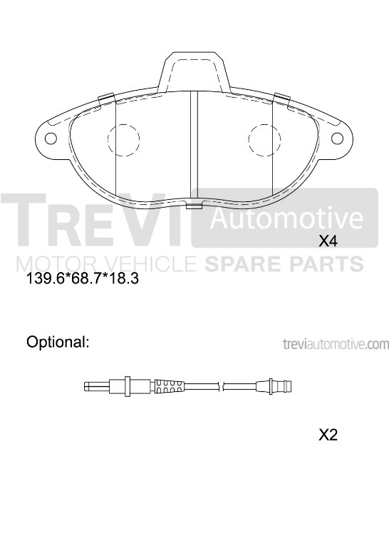 Set placute frana,frana disc PF1617 TREVI AUTOMOTIVE