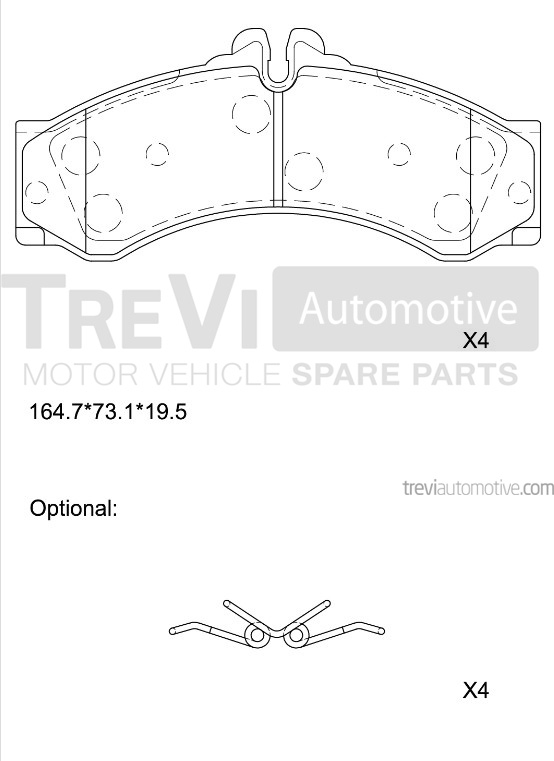 Set placute frana,frana disc PF1647 TREVI AUTOMOTIVE
