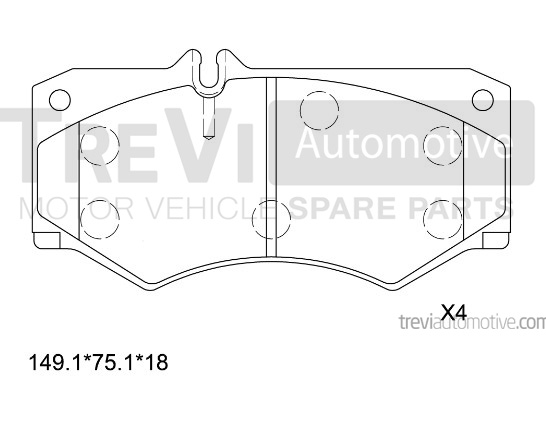 Set placute frana,frana disc PF1655 TREVI AUTOMOTIVE