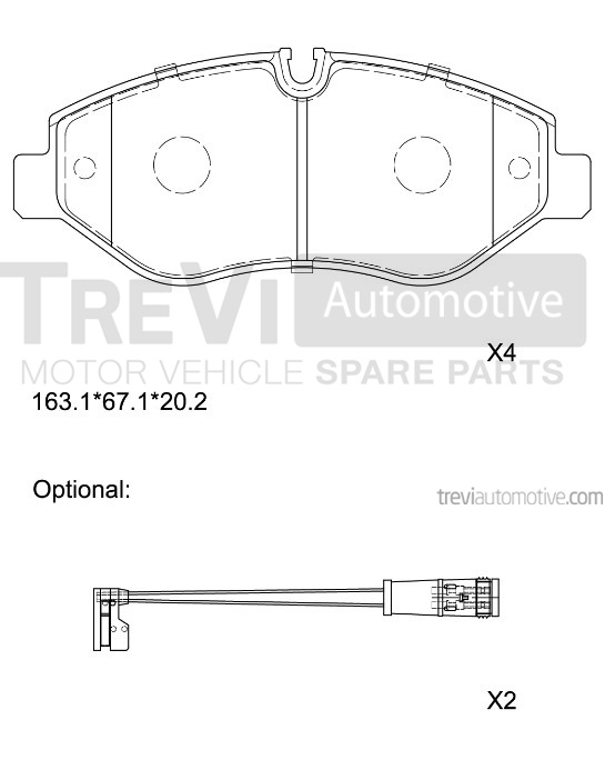 Set placute frana,frana disc PF1659 TREVI AUTOMOTIVE
