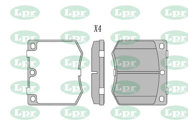 Set placute frana,frana disc 05P126 LPR-CN
