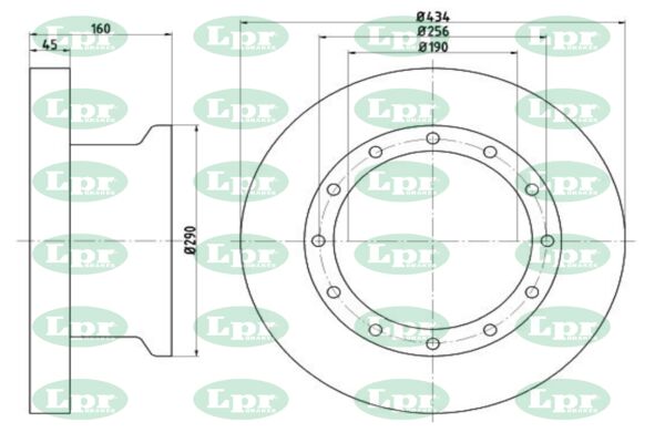 Disc frana R1028V LPR-CN