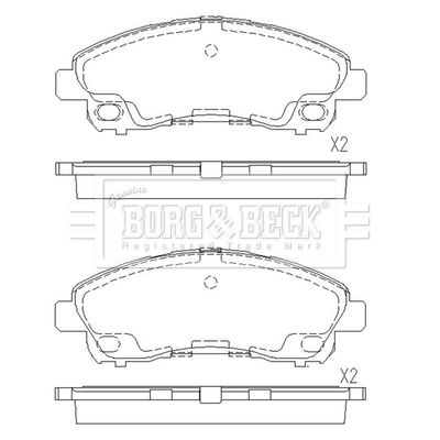 Set placute frana,frana disc BBP2664 BORG & BECK