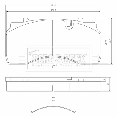 Set placute frana,frana disc BBP33016 BORG & BECK
