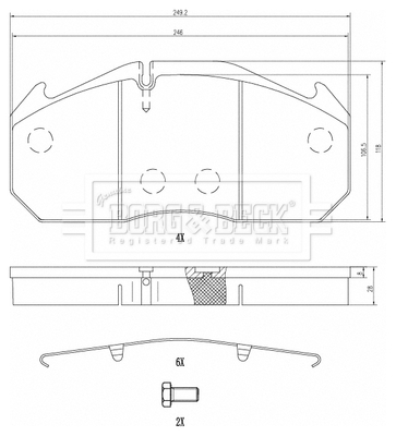 Set placute frana,frana disc BBP33018 BORG & BECK