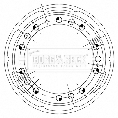 Tambur frana BBR32519 BORG & BECK