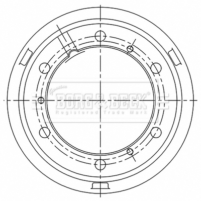 Tambur frana BBR32523 BORG & BECK
