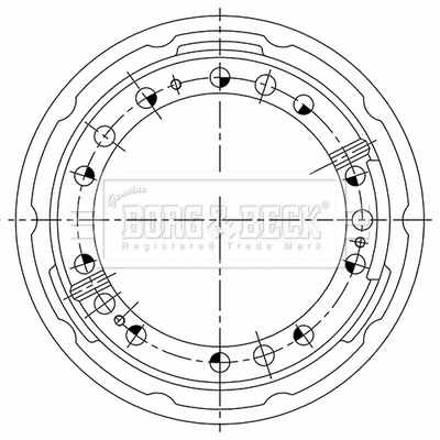 Tambur frana BBR32536 BORG & BECK
