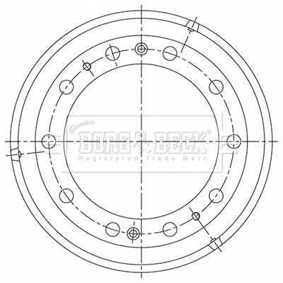 Tambur frana BBR32546 BORG & BECK