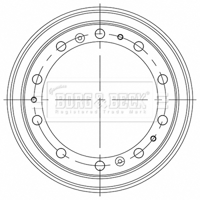 Tambur frana BBR32559 BORG & BECK