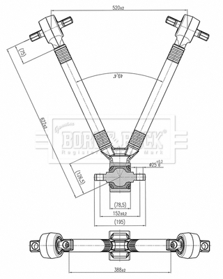 Brat, suspensie roata BCA33172 BORG & BECK