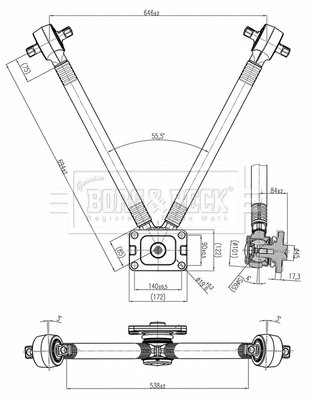 Brat, suspensie roata BCA33281 BORG & BECK