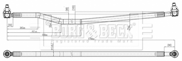 Bieleta, directie BTR33214 BORG & BECK