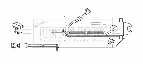 Senzor de avertizare,uzura placute de frana BWL33087 BORG & BECK