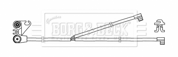 Senzor de avertizare,uzura placute de frana BWL33090 BORG & BECK