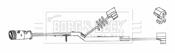 Senzor de avertizare,uzura placute de frana BWL33091 BORG & BECK