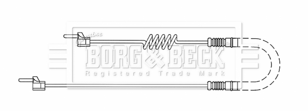 Senzor de avertizare,uzura placute de frana BWL33092 BORG & BECK