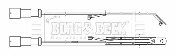 Senzor de avertizare,uzura placute de frana BWL33095 BORG & BECK