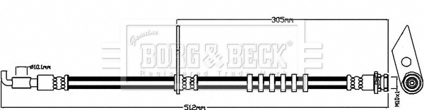 Furtun frana BBH8467 BORG & BECK