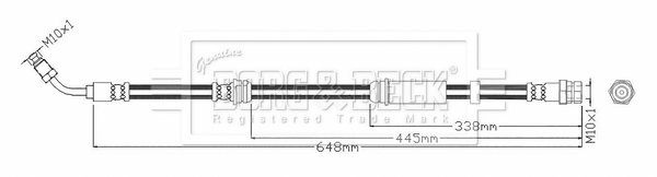 Furtun frana BBH8714 BORG & BECK