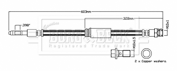 Furtun frana BBH8857 BORG & BECK