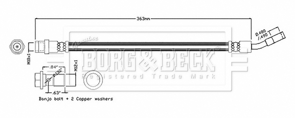 Furtun frana BBH8866 BORG & BECK